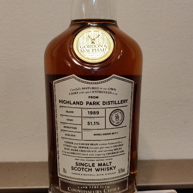 Highland Park 1989 30 Year Cask Strength Connoisseur's Choice (Gordon & MacPhail)