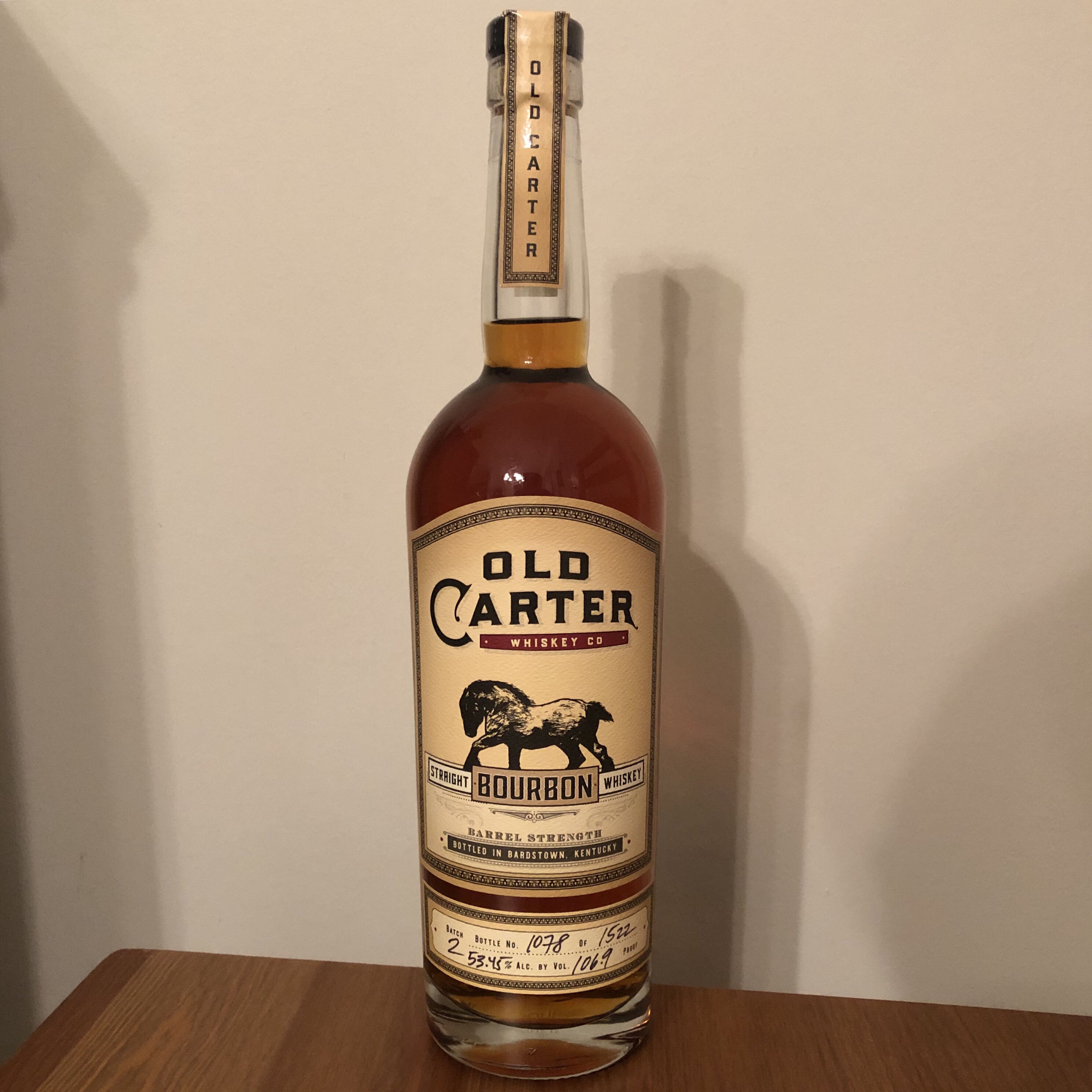 Old Carter Straight Bourbon Batch 2 (2019 Release)