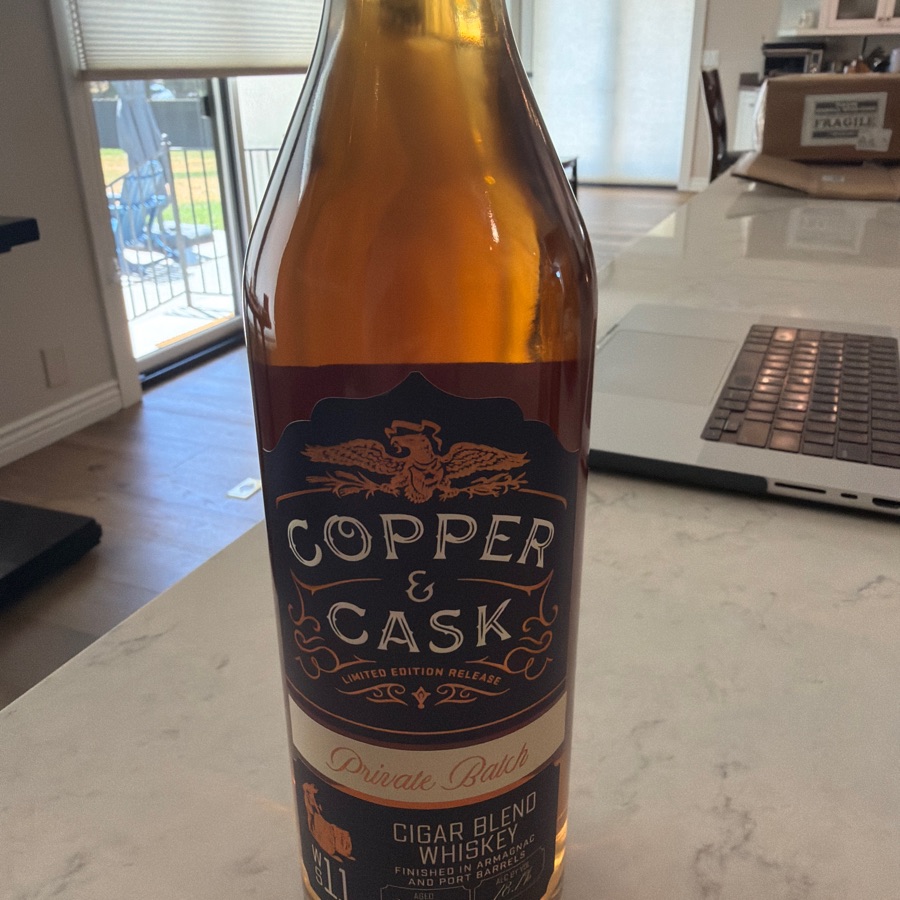 Copper & Cask Private Batch Cigar Blend Whiskey Finished in Armagnac and Port Barrels