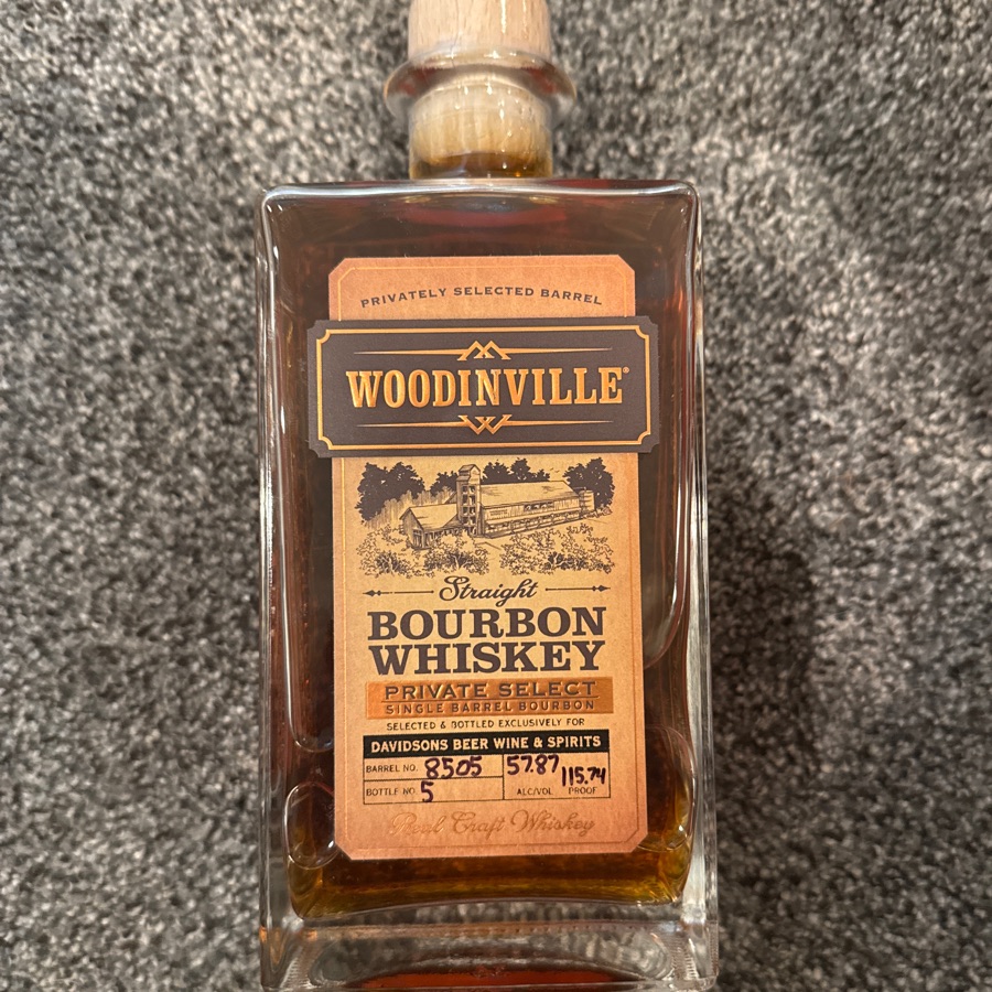 Woodinville Straight Bourbon Whiskey Private Select #8505 (Davidson's)