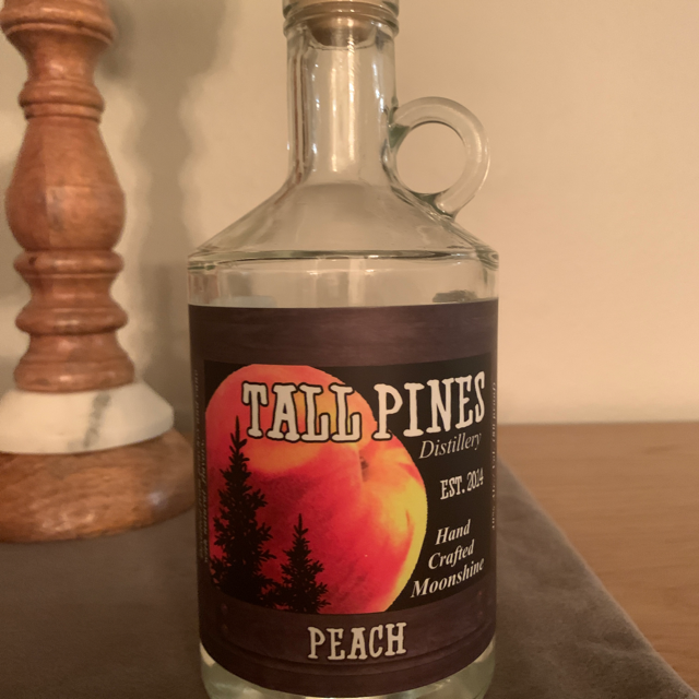 Tall Pines peach moonshine
