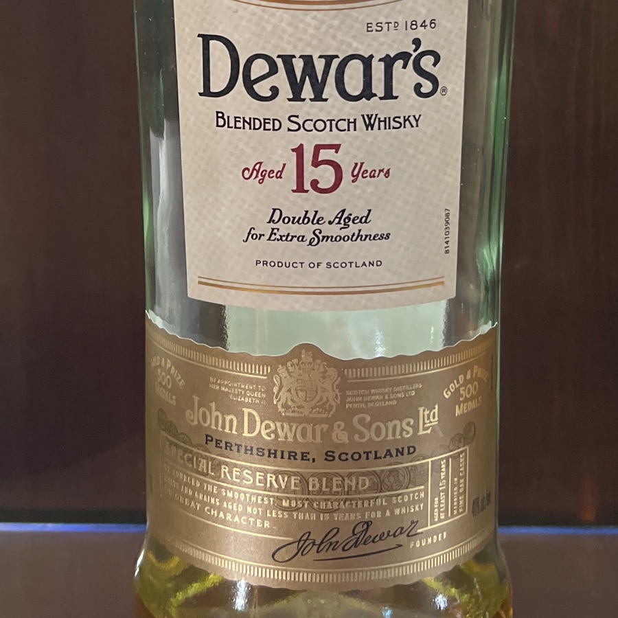 Dewars 15 year Double Aged