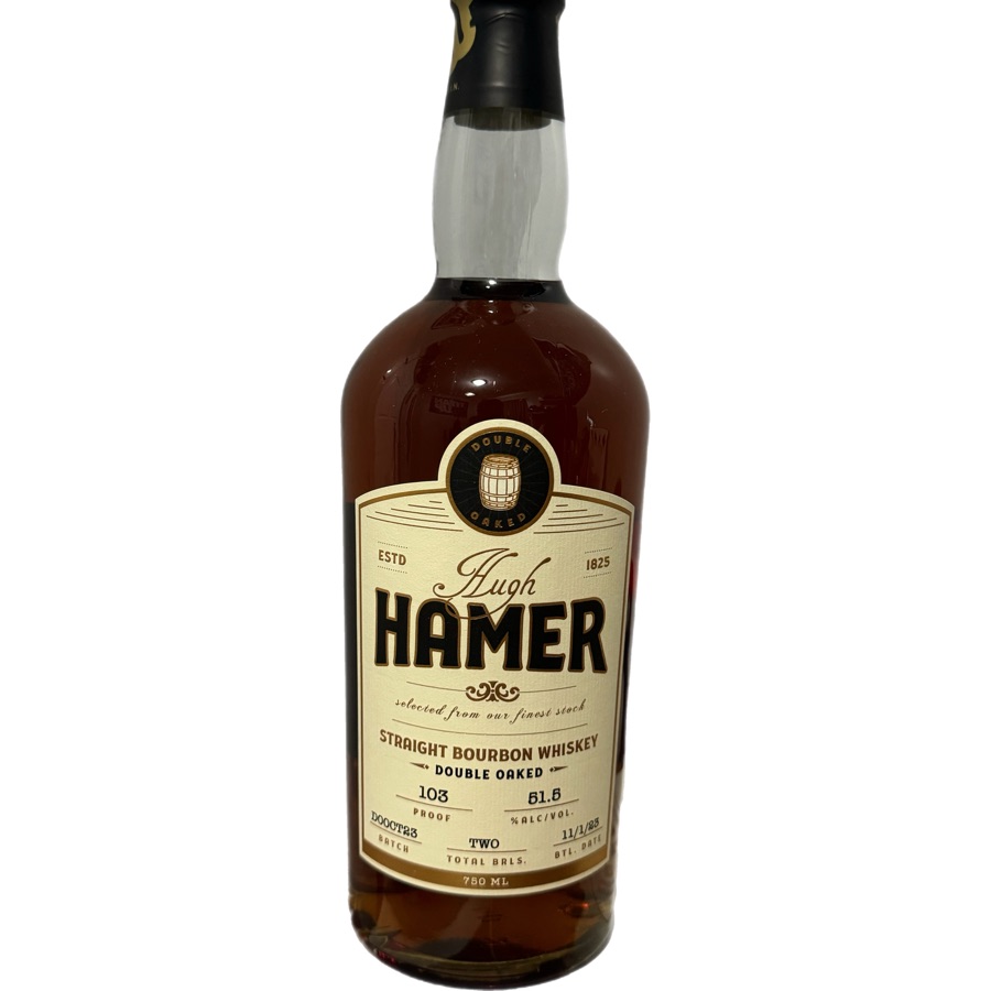 Hugh Hamer Straight Bourbon Whiskey Double Oaked