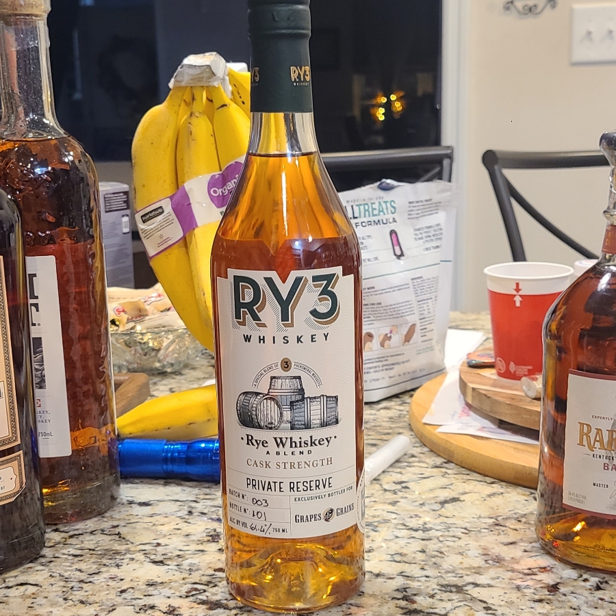Ry3 Cask Strength Private Reserve Rum Finished (Grapes & Grains)