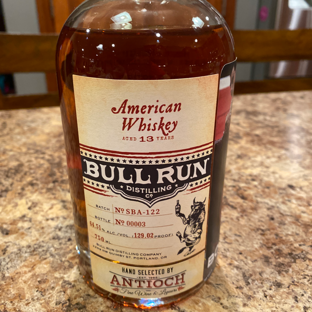 Bull Run American Whiskey 13 years old