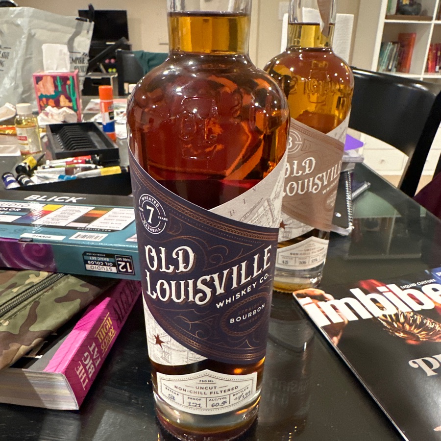 Old Louisville Straight Bourbon Whiskey Wheated Mashbill Aged 7 Years Single Barrel