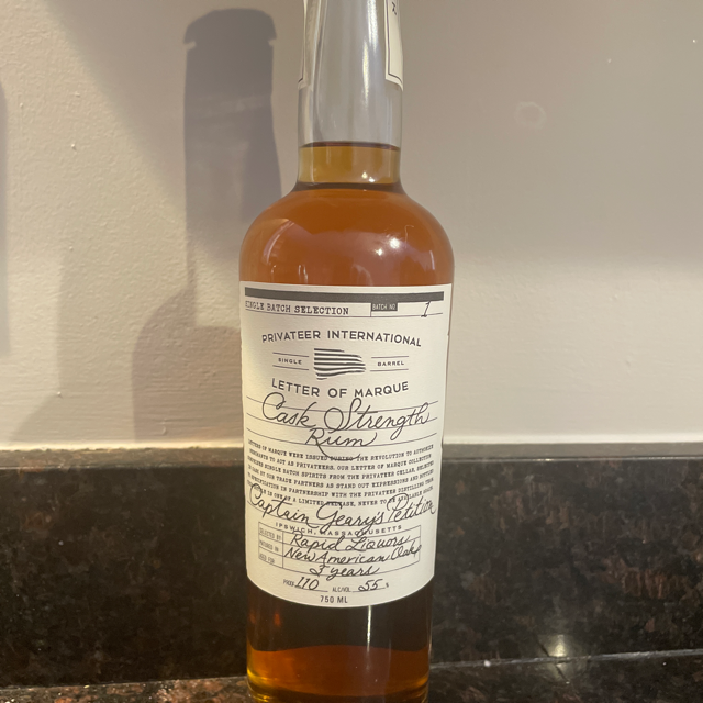 Privateer International Cask Strength Rum Captain Geary's Petition
