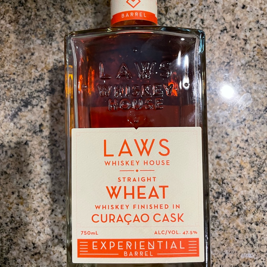Laws Straight Wheat Whiskey Finished in Curaçao Cask (Experimental Barrel)