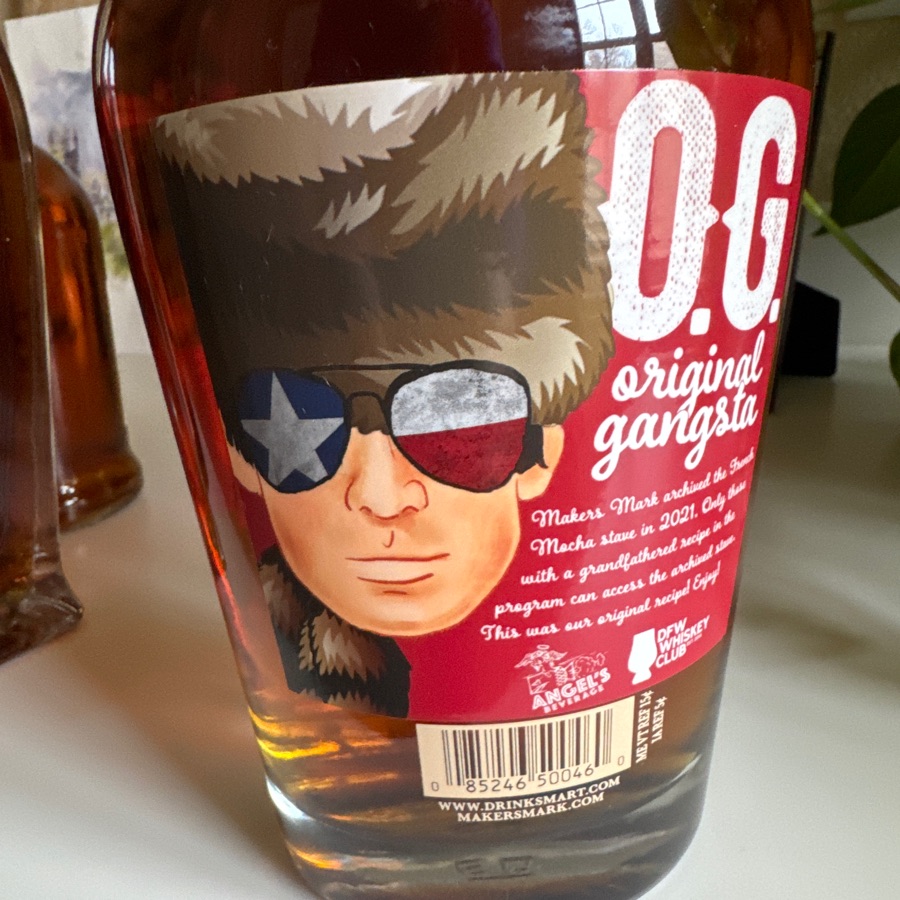 makers mark Angels beverage, pic, 5 makers mark 46; 5 roasted French mocha - "O.G."