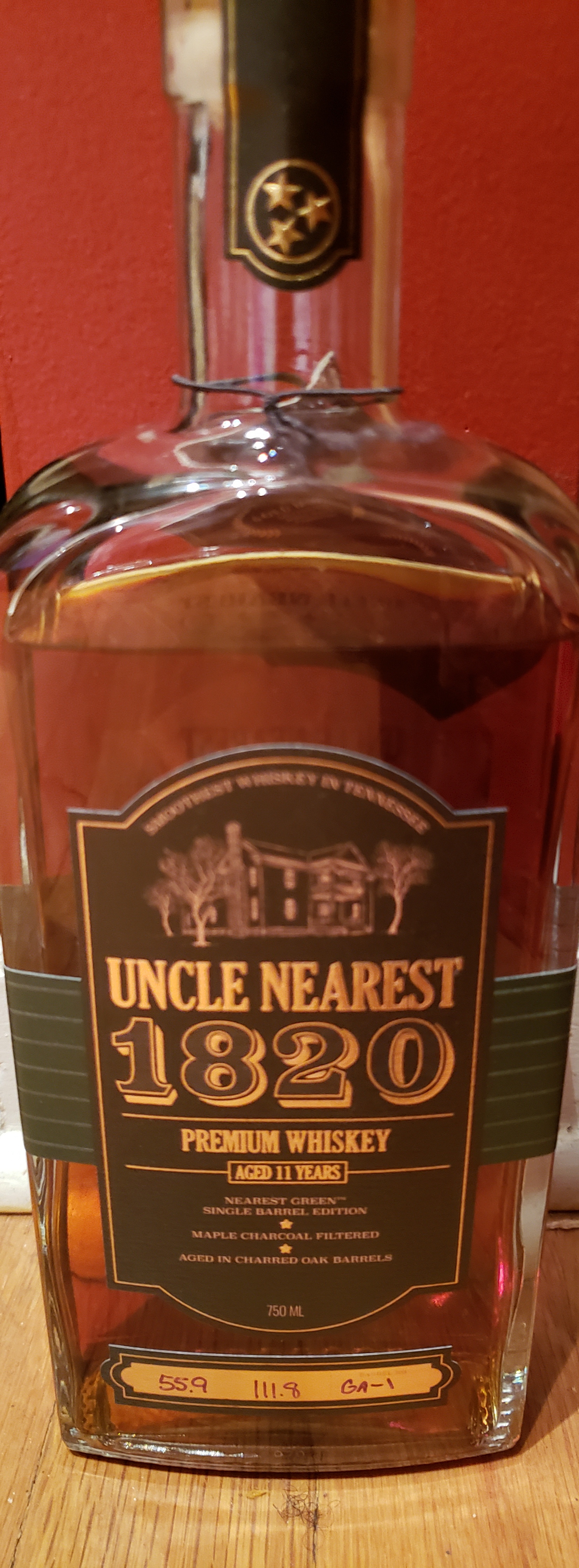 Uncle Nearest 1820 Nearest Green Single Barrel  Edition  GA-1