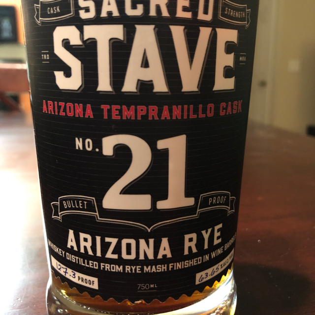 Sacred Stave Arizona Rye Cask Strength