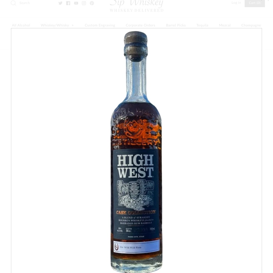 High West Cask Collection Bourbon Barbados Rum Barrel Finish