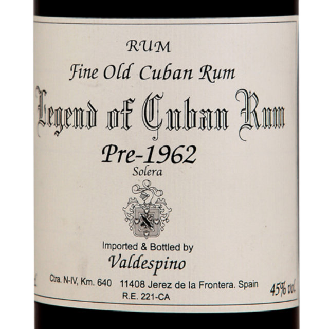 Legend of Cuban Rum Pre-1962