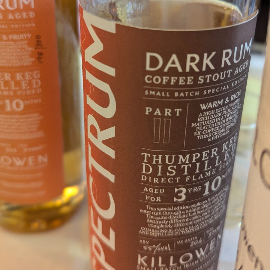 Killowen Spectrum Part 2 – Dark Rum, Coffee Stout Aged