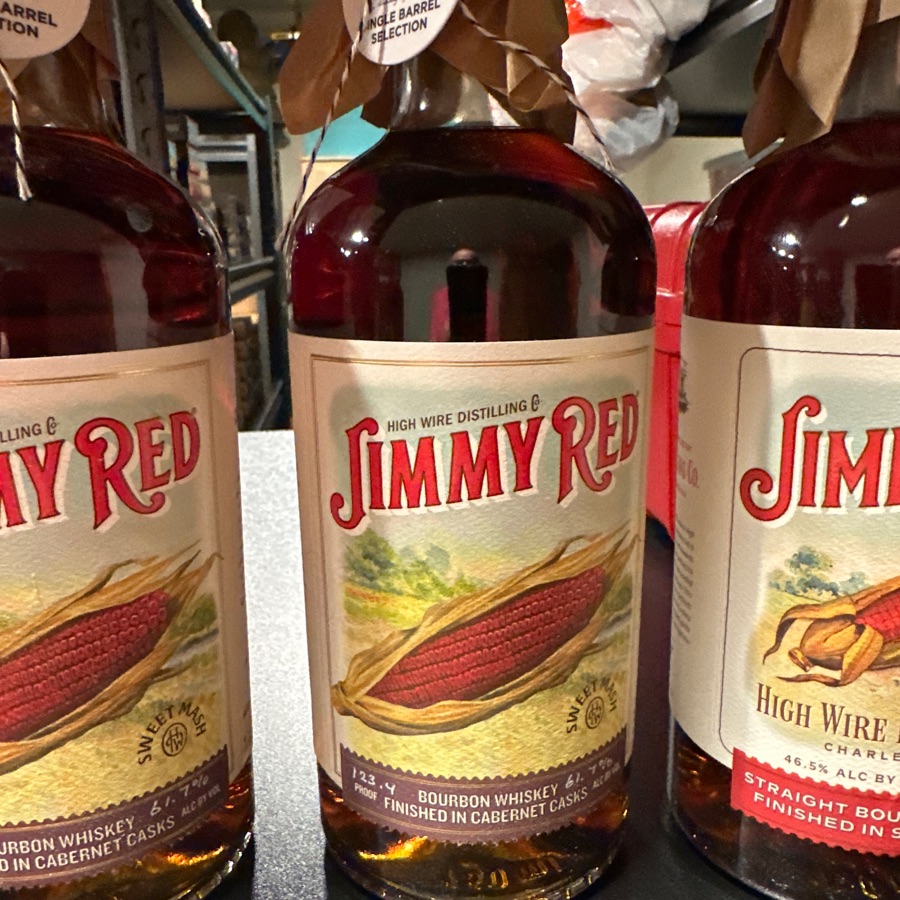 High Wire Distilling Jimmy Red Bourbon Whiskey Finished in Cabernet Casks