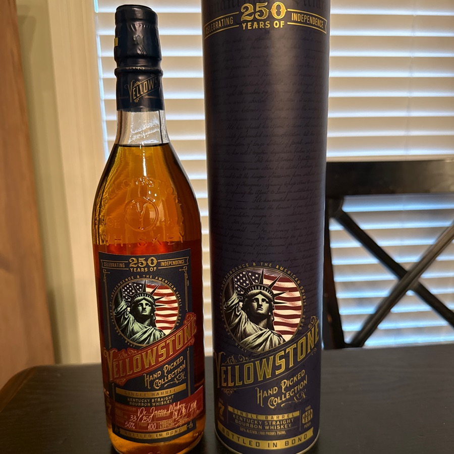 Yellowstone Single Barrel Hand Picked Collection USA 250 Commerative Edition