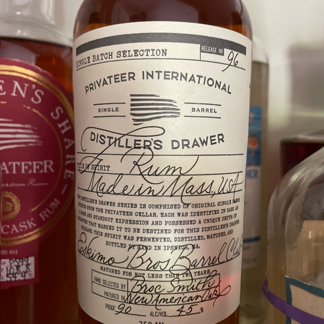 Privateer rum distillers drawer