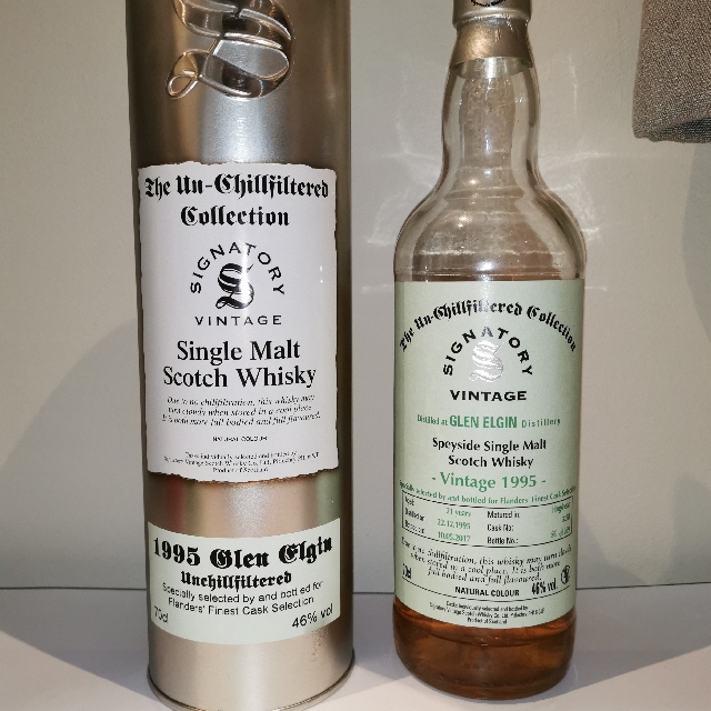 The un-chill filtered collection signatory vintage Glen Elgin 1995
