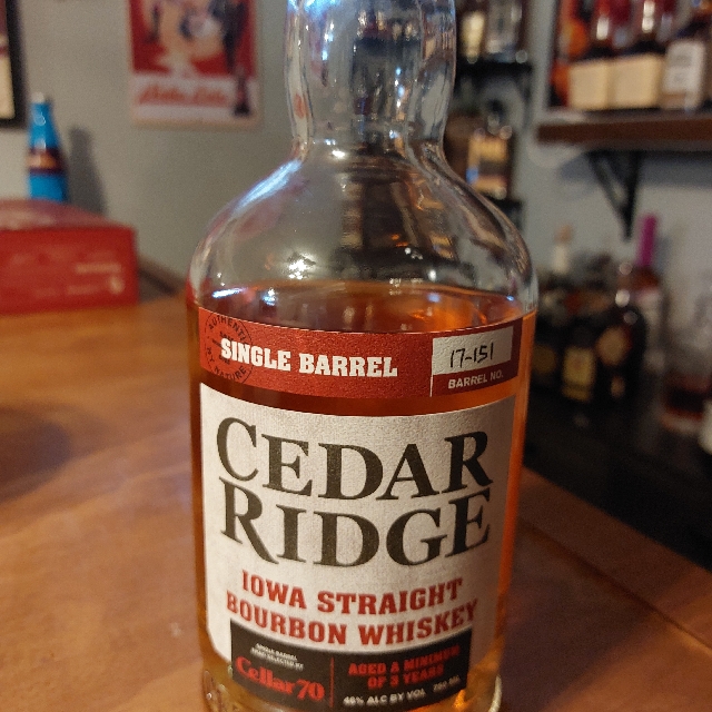 Cedar Ridge Bourbon Whiskey Single Barrel Select