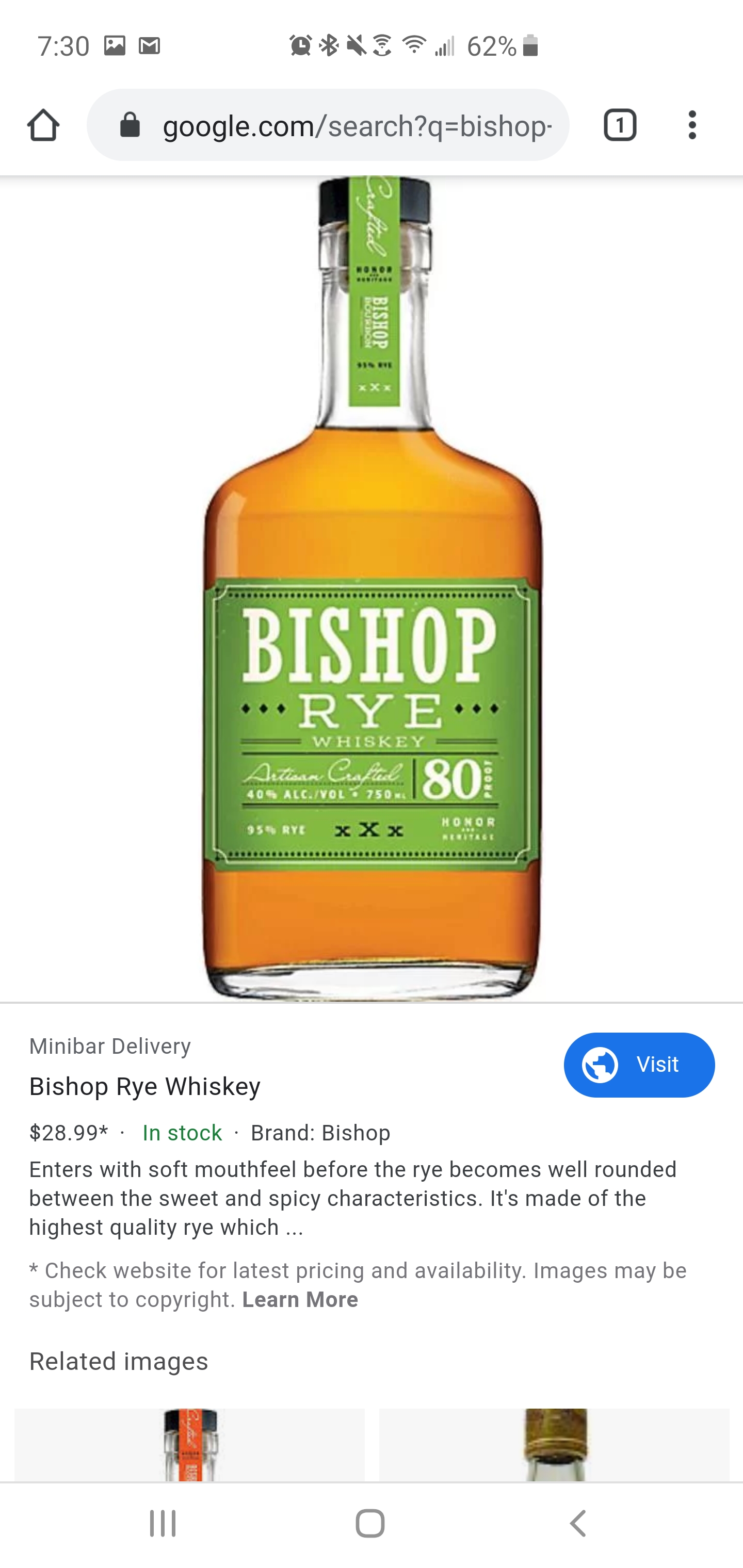 Bishop Rye Whiskey