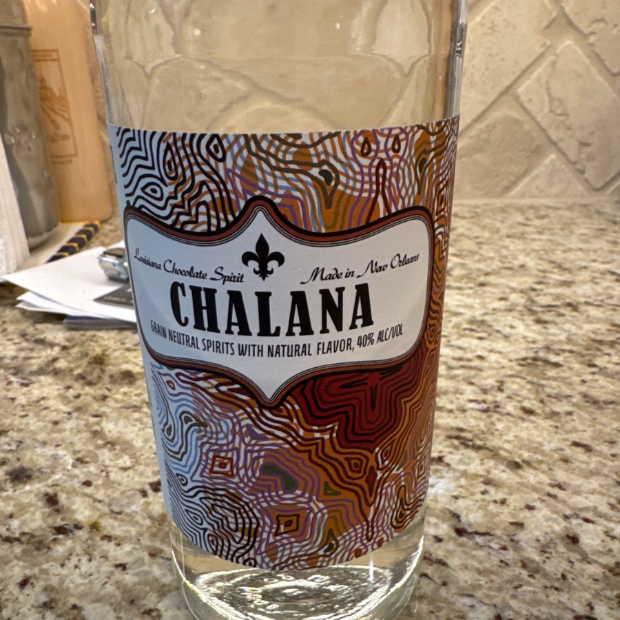 Chalana grain neutral spirit, Louisiana chocolate