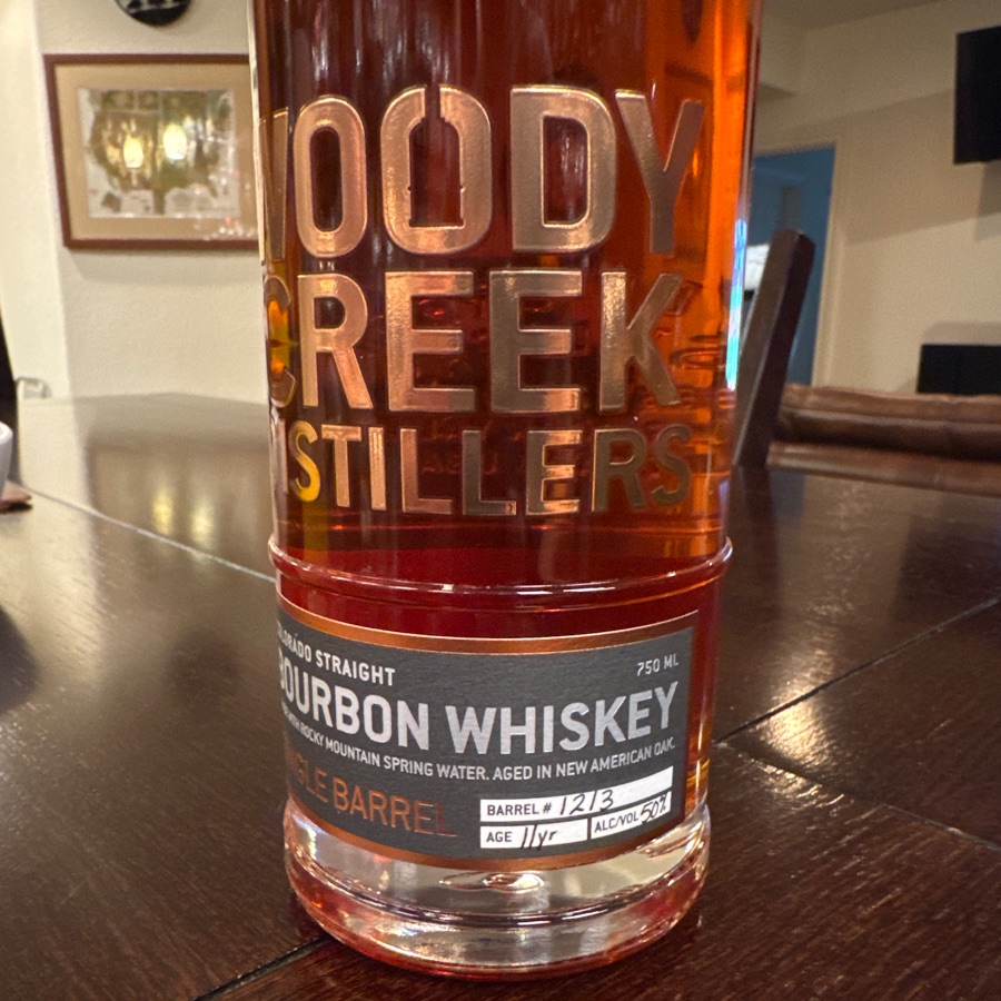 woody creek disillers single barrel 11 year
