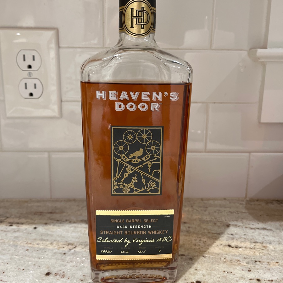 Heaven's Door Single Barrel Select Cask strength Selected by Virginia ABC