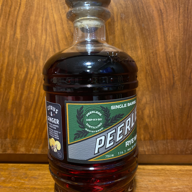 Peerless Single Barrel Kentucky Straight Rye "Citrus & Ginger"