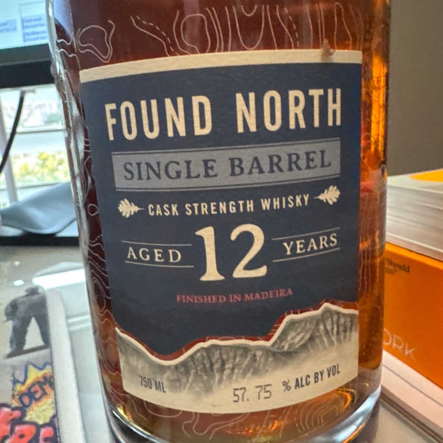 found north single barrel, cask strength, whisky aged 12 years finished in Madera