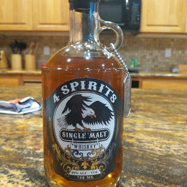 4 Spirits Single Malt whiskey