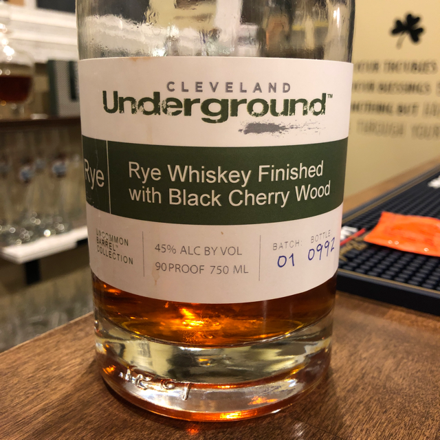 Cleveland Underground Rye Whiskey Finished with Black Cherry Wood