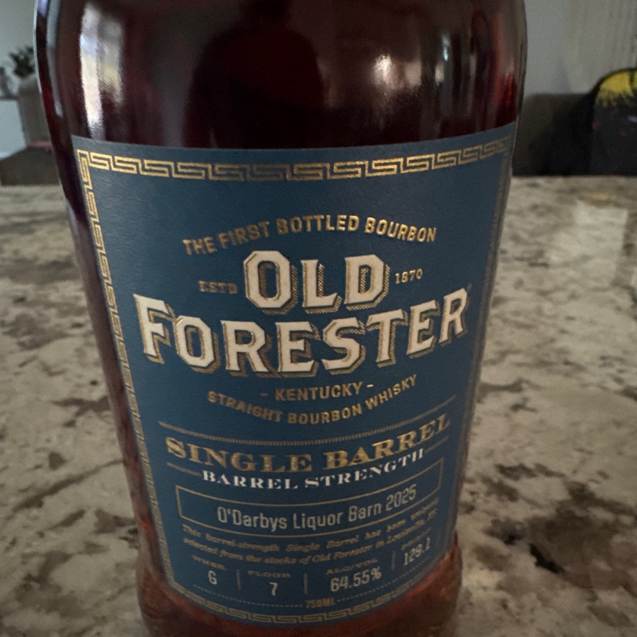 Old Forester Single Barrel- Barrel Strength- O'darbys Liqour Barn