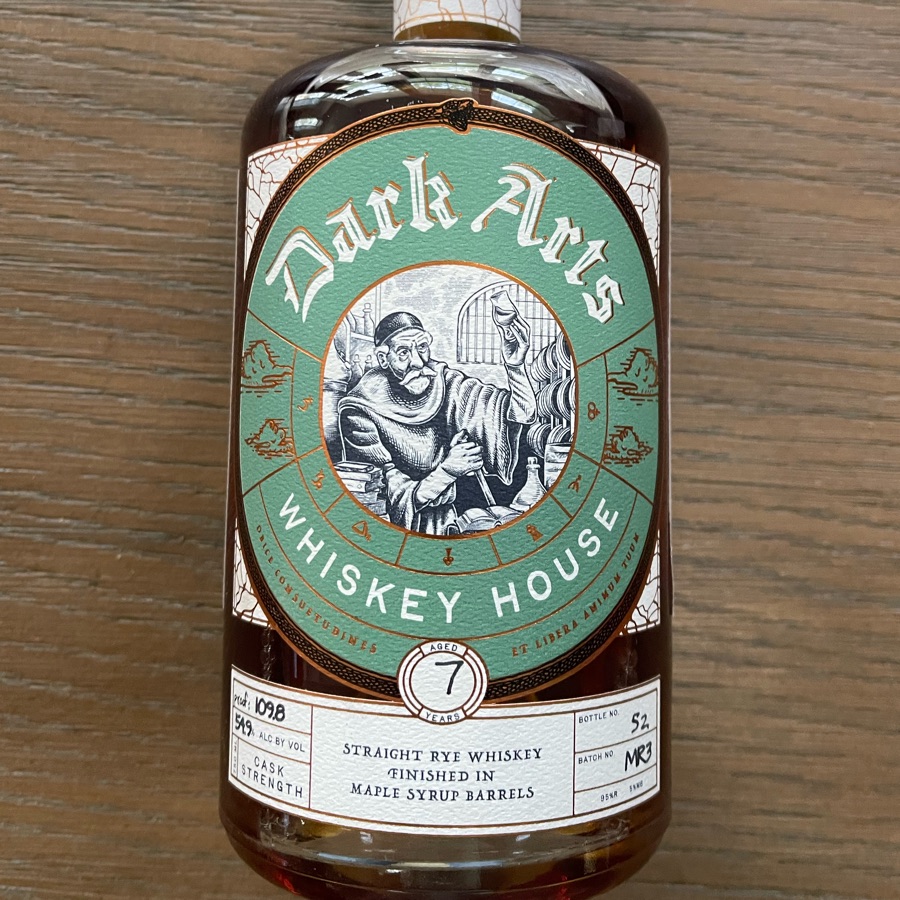 Dark Arts Whiskey House Straight Rye Whiskey Finished in Maple Syrup Barrels