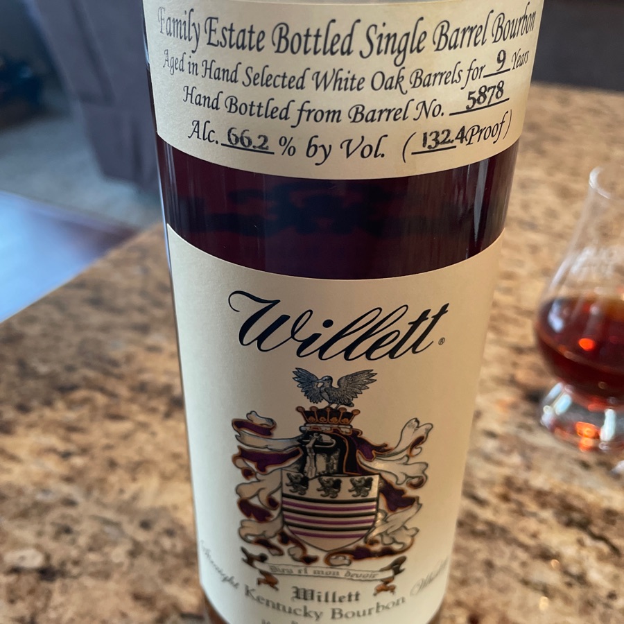 Willett Family Estate 9 Year Single Barrel Straight Bourbon Whiskey #5878