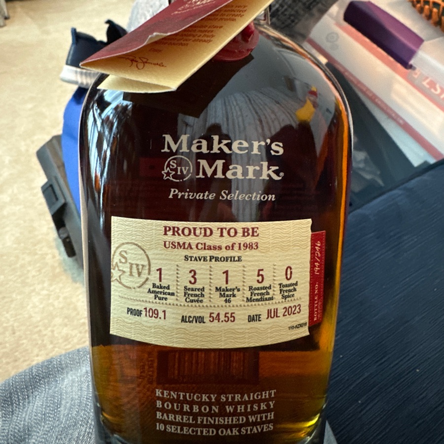 Makers Mark Private Selection "Proud to Be USMA Class of 1983"