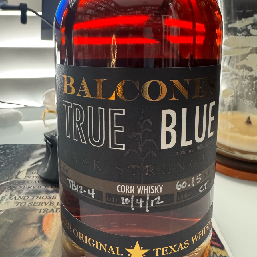 Balcones True Blue TB12-4.    10/4/12 - Chip Tate