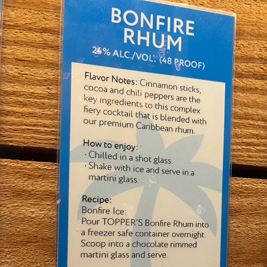 Topper's Rhum Bonfire