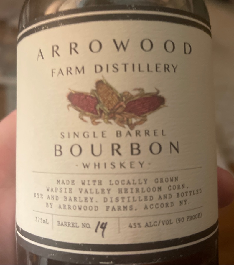 Arrowood Farm Distillery Single Barrel Bourbon