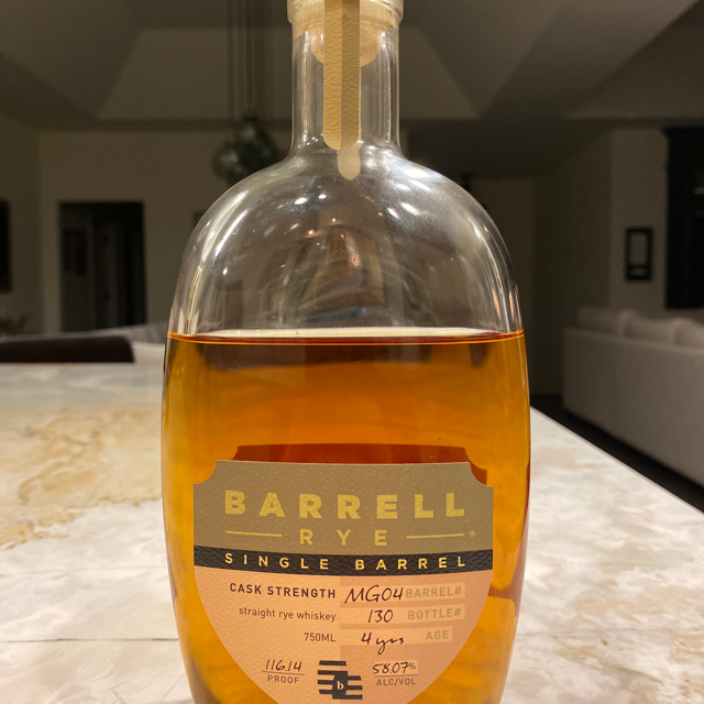 Barrell Rye Single Barrel #MG04
