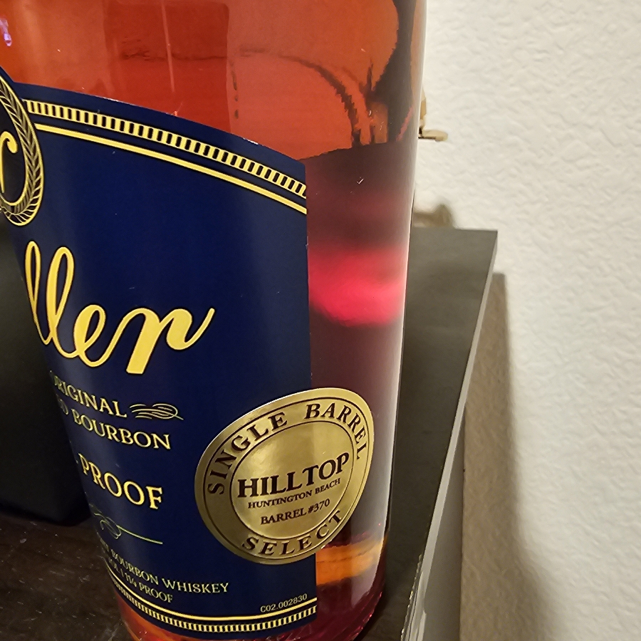 Weller Full Proof Hill Top Huntington Beach barrel #370