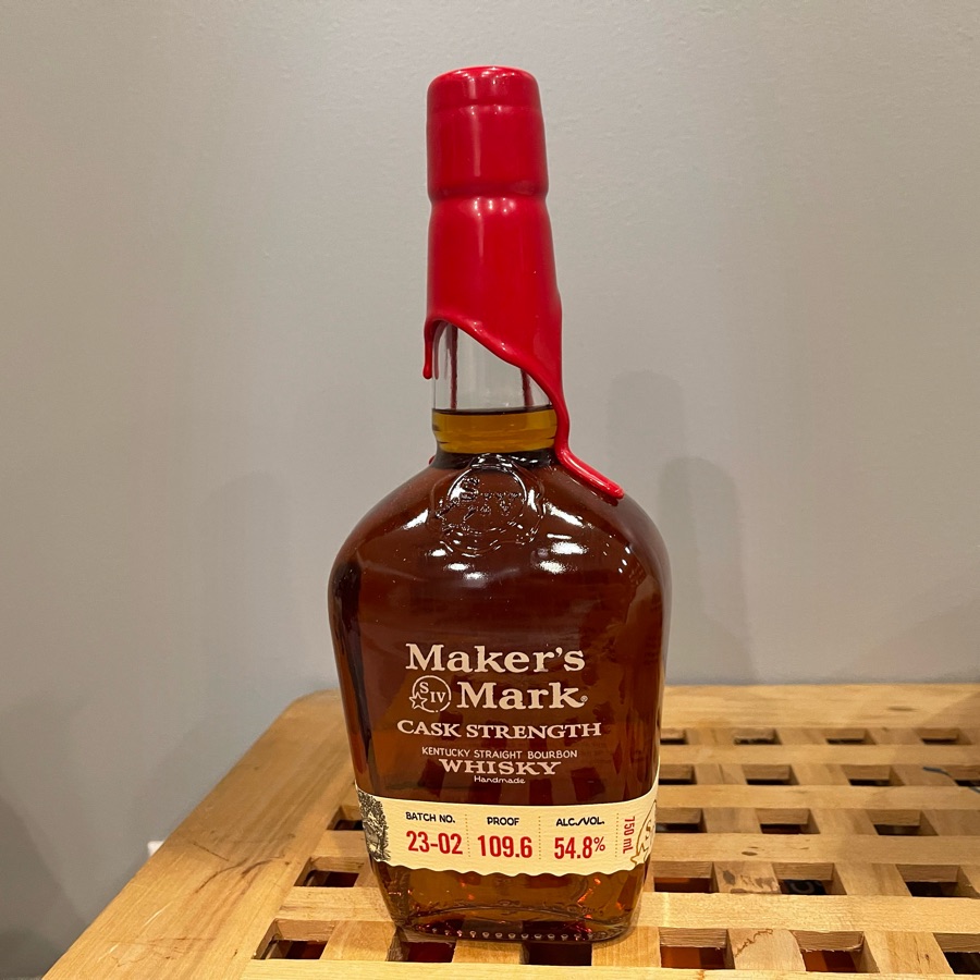 Maker's Mark Cask Strength Bourbon Whisky batch 23-02 non cellar aged