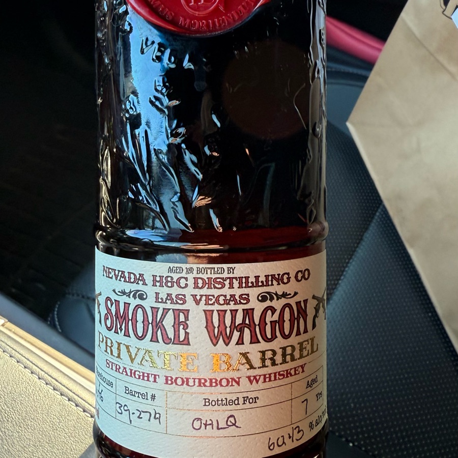 Smoke Wagon Private Barrel (OHLQ Barrel 39-274)