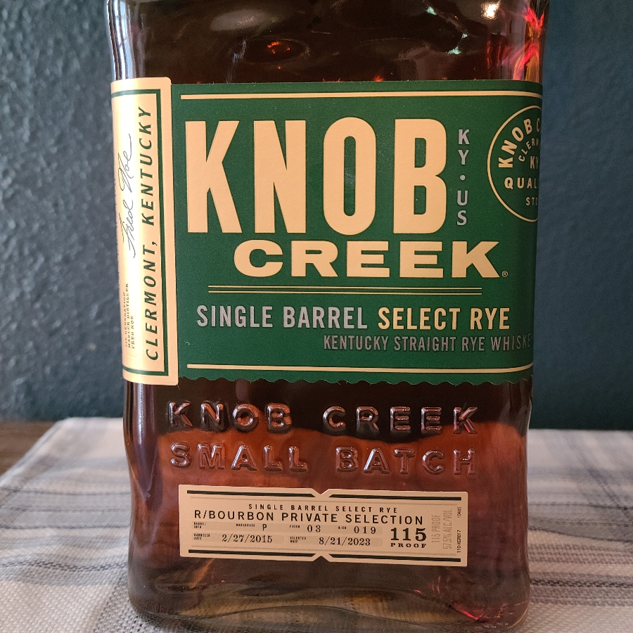 Knob Creek Single Barrel Select Rye R/Bourbon T8KE Pick