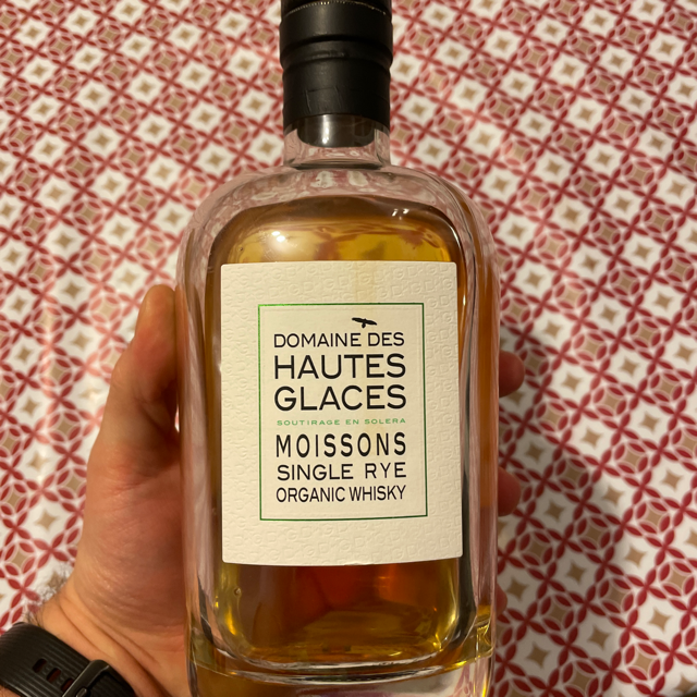 Domaine des Hautes Glaces Single Rye Organic Whisky