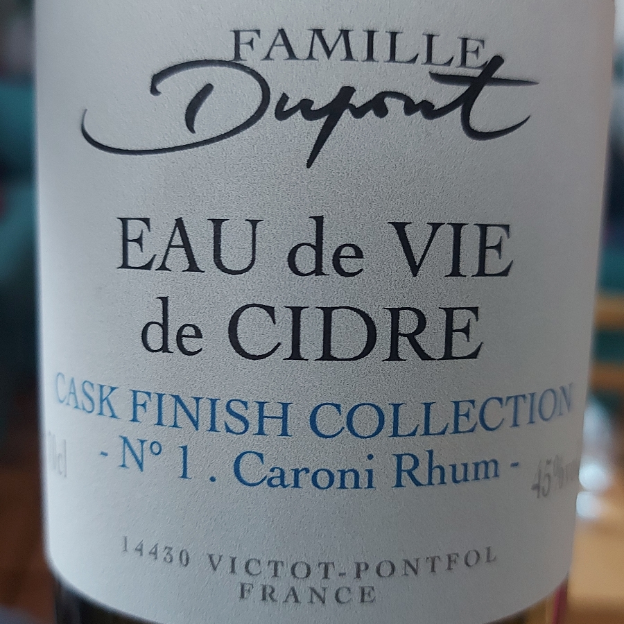 Famille Dupont eau de vie de cidre cask finish collection N⁰1 Caroni rhum