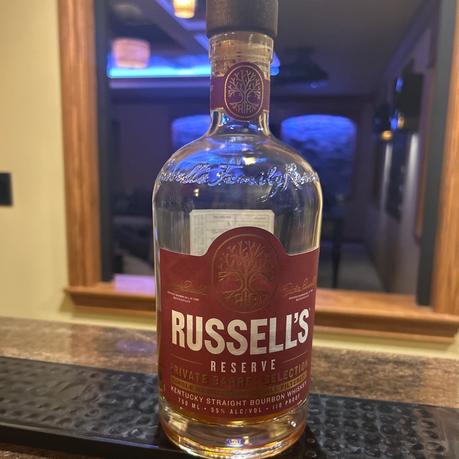 Russell's Reserve Single Barrel, Private Barrel Selection (Warehouse TYR-K, Floor 4, Barrel # 23-0185, "Rishi's Vanilla Poundcake")