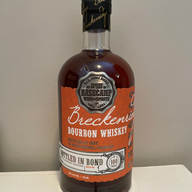 Breckenridge Bourbon Whiskey Bottled In Bond Single Barrel (Basecamp Wine & Spirits)