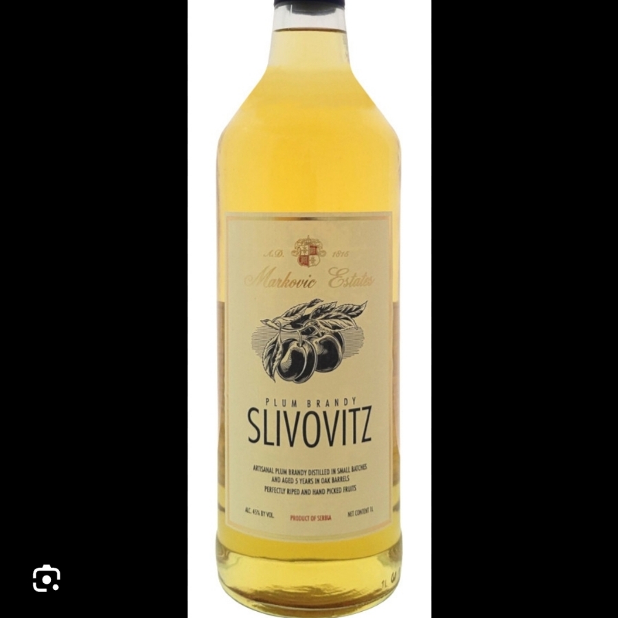 Markovic Estates Slivovitz Plum Brandy