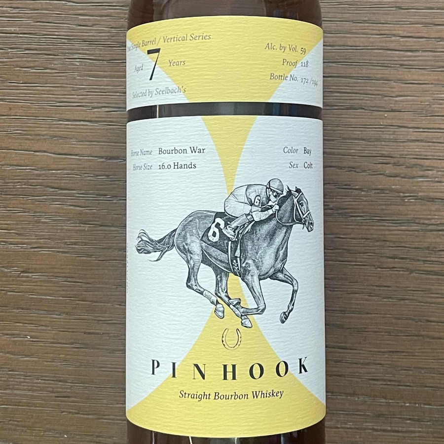 Pinhook Vertical Aged 7 Years Straight Bourbon Whiskey - Single Barrel - Selected by Seelbach's
