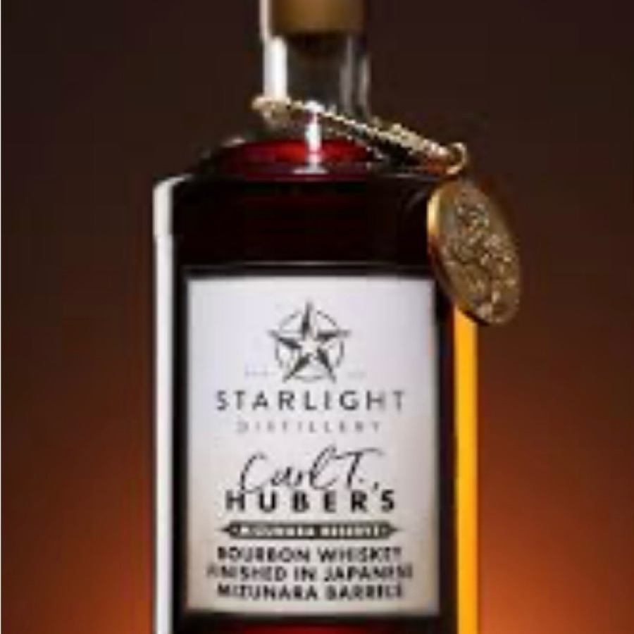 Starlight Distillery Carl T. Huber's Mizunara Reserve Bourbon Whiskey Finished in Mizunara Barrels